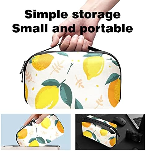 Kozmetička torba, preslatke prostrane torbe za šminkanje putne narandžaste limunove i cvijeće