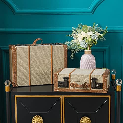 Soul & amp; Lane Nassau platneni kofer drveni sanduk-Set od 2: Vintage Kućni dekor drvene kutije