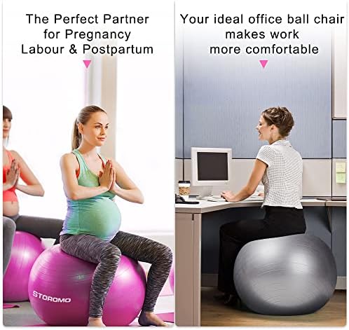 Storimo Vježba lopta, joga lopta, pilates lopta, kuglice za lijekove za vježbanje, terapijsku kugličnu stolicu,