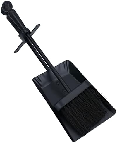 Hearth Tidy Brush & amp; lopata Set Crna ručka kamin dodatak Sweep Spade