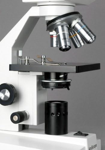 Amscope B100B-E2 složeni binokularni mikroskop, uvećanje 40X-2000x, svetlo polje, volframovo osvetljenje, Abbe kondenzator, obična pozornica, sa kamerom od 2MP