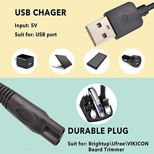 BOEEA kabl za punjenje kompatibilan sa Brightup/UFREE / VIKICON trimerom za bradu sve-u-jednom multifunkcionalni komplet za njegu kose za šišanje USB kabl