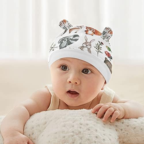Slatke šume životinje Baby Beanie Hats Newborn Hats Bear uši zarobljene kape za djevojke dječake