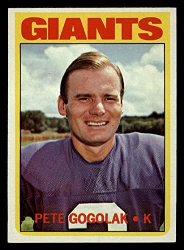 1972 FAPPS 147 Pete Gogolak New York Giants-FB Ex + Giants-FB Cornell