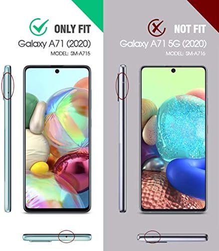 Poetic Guardian serija za Samsung Galaxy A71 4G kućište, [ne odgovara Galaxy A71 5G verziji] hibridni poklopac branika otpornog na udarce cijelog tijela sa ugrađenim štitnikom za ekran, crno / jasno