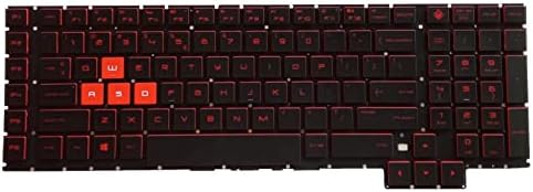 Zamjena laptopa TIUGOCHR Američki izgled crvena pozadinska tastatura za HP Omen 17-an 17-AN008CA 17-AN010CA