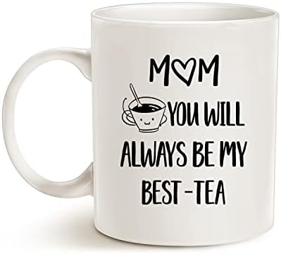 MAUAG šolja za kafu za Majčin dan, mama, uvijek ćeš mi biti najbolja-čaj, čaša za božićne poklone za majku mamu bijelu 11 Oz