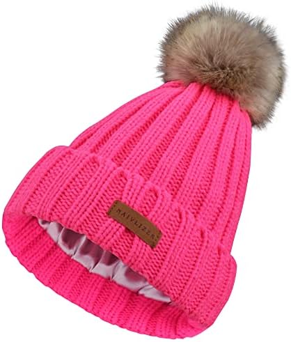 Naivlizer zimska kapa šešir za dječake & djevojke saten obložen Slouchy zimski šešir Toddler