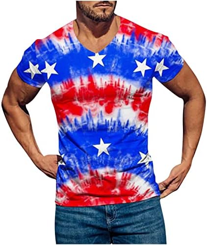 Plus veličine 4. jula vrhovi za muškarce 2023 Dnevne majice za nezavisnost Američka zastava Štampaj