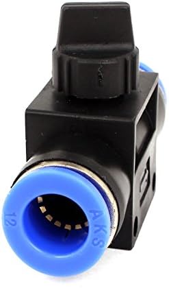 Aexit Quarter okretna oprema Switch crna plastika 1 / 4bspx1 / 4bsp pneumatski pričvršćivanje cijevi za fitinziranje kuglasti ventil