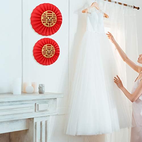 Aboofan 6pcs vjenčani viseći papir navijači kineski znakovi ventilatori vjenčani crveno bok