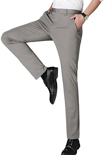 Muške 4-smjerne ravnotežne pantalone ravne ležerne pantalone Poslovni prozračni mršavi fit blazer pantalone