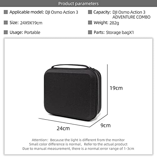 Yipuvr tvrda torbica za DJI Osmo Action 3, EVA prenosiva torba za odlaganje kompatibilna sa Osmo Action 3 standardnim