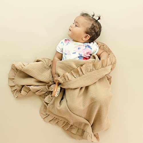 LEYL & ARI TODDLER pokrivač | Ruffle Baby Blaket Lovey set | Organski muslin quulit pokrivač
