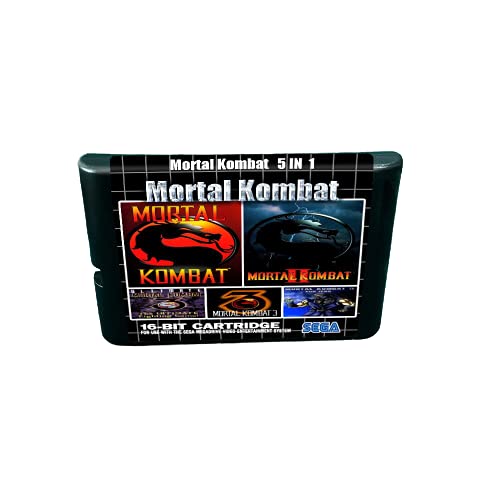 Aditi Mortal Kombat 5 u 1 - 16-bitnim MD igračom za megadrive Genesis Console