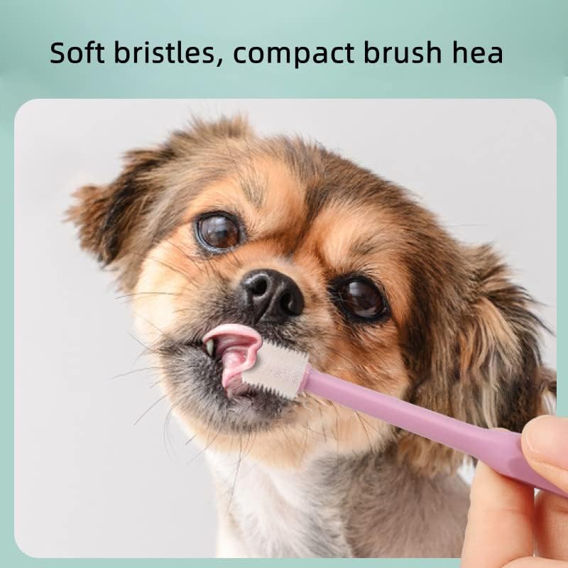 YAWALL Dog & amp; četkica za zube za mačke Dental Care-meki silikon od 360 stepeni, četkica za zube za kućne ljubimce, oralna higijena, laka za rukovanje, duboko čišćenje, nezavisno pakovanje, ljubičasta
