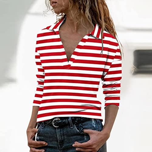 Oblačenje Sa Dugmetom Žene Žene Casual Tie Dye Print Košulja Dugih Rukava Bluza Rever V Vrat Labava