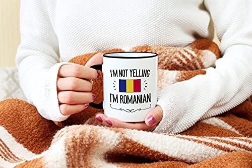 Casitika Rumunija Pokloni. Ne vičem da sam rumunska keramička šolja za kafu od 11 Oz. Predstavite Ideju Za