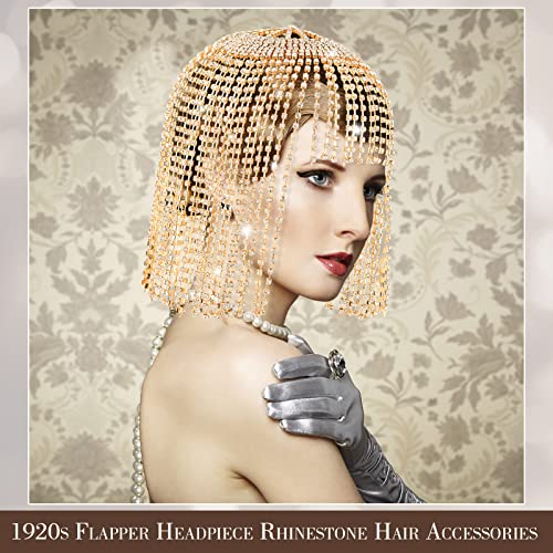 1 komad rhinestone Headpiece 1920s Crystal Flapper Cap Headpiece Beaded Belly Dance Cap Bridal Ressel