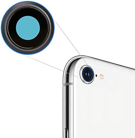 Mmobiel Zadnja zadnja kamera zamjena staklenih sočiva kompatibilna sa iPhoneom se 2022 / SE 2020/8 serijom-uklj. Dvostrano ljepilo, pinceta i tkanina - Crna