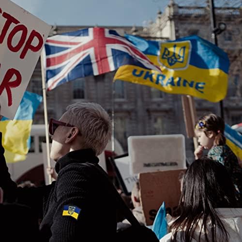 2 komada Zakrpe za zastavu Ukrajina sa amblemom, kukom i petljom Pričvršćivanje za vojnu uniformu, taktičku torbu, jaknu, traperice i kape