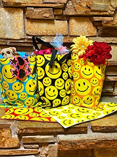 Funiverse Bulk 25 paketa torbi za višekratnu upotrebu Happy Smile Face ili poklon torbi