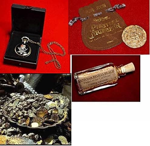 JOHNNY DEPP potpisan PIRATES of CARIBBEAN fotografija, ekran koristi PROP GOLD NUGGETS & novčić, sat,