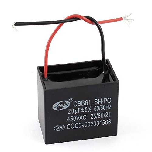 Uxcell Cbb61 2-žični Polipropilenski Film 450VAC 20uf kondenzator za motor