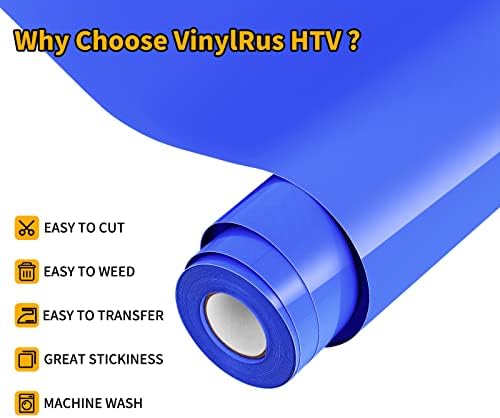 Vinylrus toplotni transfer Vinyl-12 X 20FT Royal Plavo željezo na vinilnom rolu za majice, HTV