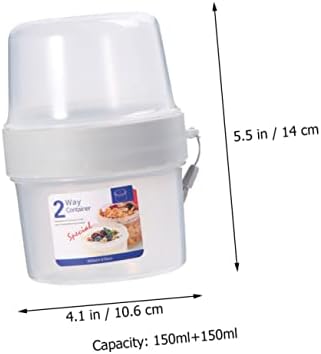 UPKOCH 3 Postavlja dvoslojne škripce za odlaganje sa poklopcima Plastični to go kontejneri za odlazak kontejneri sa poklopcima prenosiva šolja jogurta Uzmi i idi šolja jogurta Parfait šolja za doručak