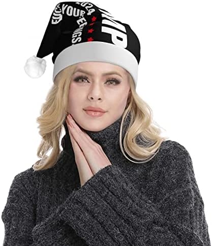 CXXYJYJ Trump 2024 Božićni šešir Muški Ženski Santa šešir Unisex kapa za novogodišnje šešire