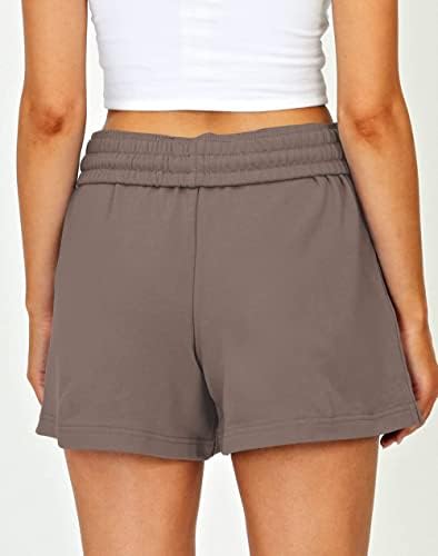 AUTOMET ženske kratke hlače Casual Summer Drawstring udobne elastične kratke hlače visokog struka sa džepovima