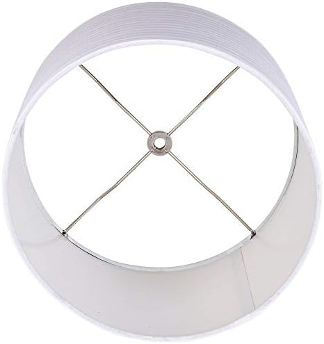 Bijela vodoravna ploča mala svjetla bubnja 11 top x 11 dno x 7.5 Visoka zamjena sa Harp i finial - Springcrest