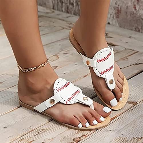 Ženske Bejzbol japanke ljetne ravne sandale sa kopčama rimske papuče sandale za putovanja na plažu tinejdžerske