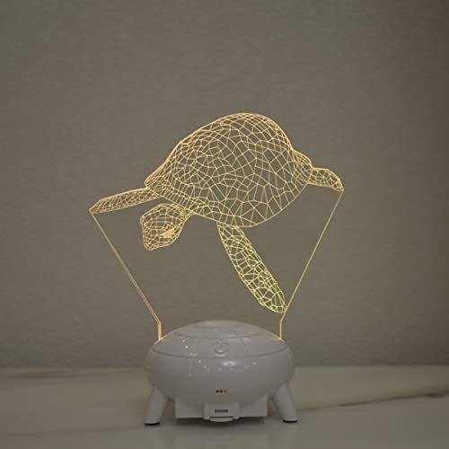 Morska kornjača 3D lampa noćno svjetlo kornjača 3D Iluzijska lampa za djecu, 16 boja koje se mijenjaju