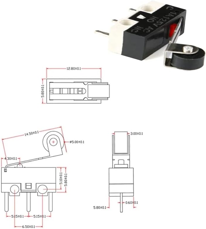 Granični prekidač za Microswitch mali mikro taster miša taktni prekidač 1a 125V AC 3Pins -