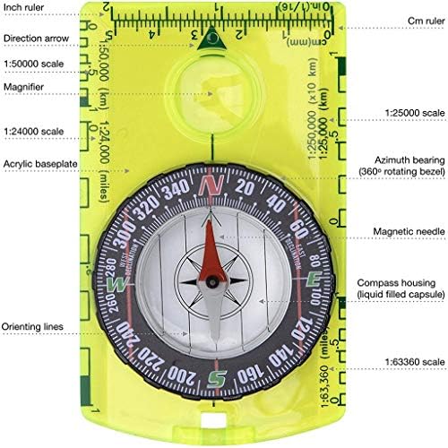 WPYYI Vanjska oprema Profesionalni kompas Rotirajuća bezel univerzalna i pouzdana pribor za kompatibinost