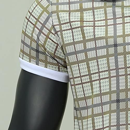 Ruiruilico Muške ljetne polo majice kratkih rukava Casual majice Zip up opušteni fit 3D print Sportski Golf Polos Tunic Tops