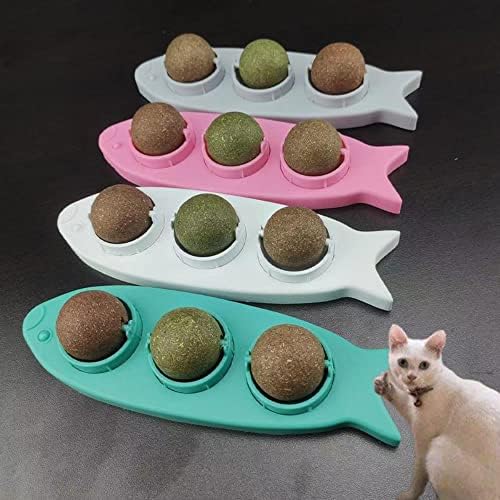 Oallk Cat Candy Priroda Catnip igračka PET snack lopta 360 Rotacibilne igračke 3 u 1 Catnip Voće Nove mačke Kularne paste za zube Jestible