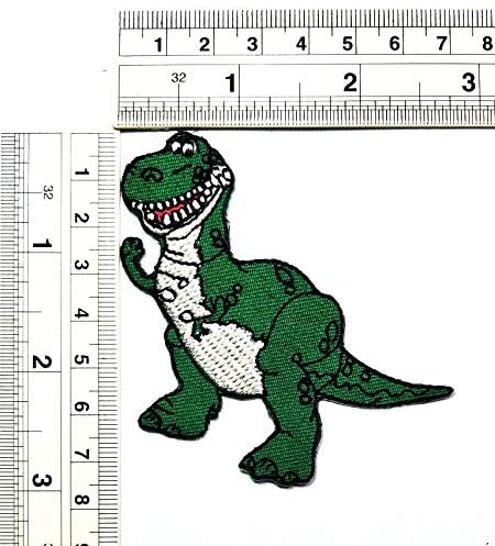 Umama Patch set od 3 zelene životinje T-Rex Dinosaur Vez zakrpa za patch stojeći dinosaur Slatka naljepnica crtani gvožđe na aplicinskim zakrpama zanata DIY odjeća ruksake