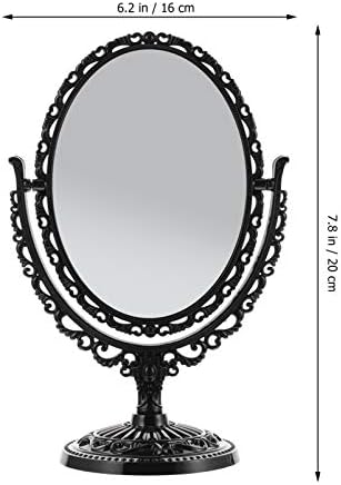 SOLUSTRE Vintage ogledala stolno ogledalo Vintage stolno okretno ogledalo za šminkanje ovalno