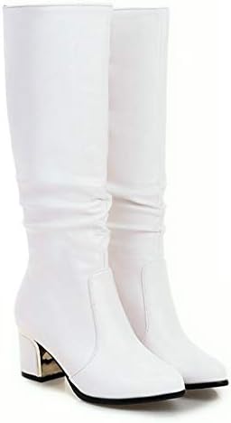 Arystk Ženske Čizme Jesen Zima Moda Naslagane Pete Čizme Cipele Seksi Koljena Visoke Čizme Visoke Pete Zimske Čizme Za Snijeg