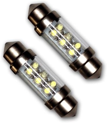 TuningPros LEDUHL-39m-B6 Pod haubicom Lampica LED žarulje Festoon 39mm, 6 LED plava 2-PC set