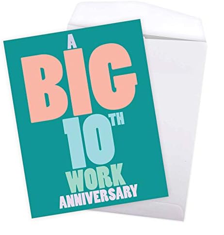 NobleWorks-10. kartica za godišnjicu rada - Jumbo kartica za 10 godina, čestitke zaposlenima