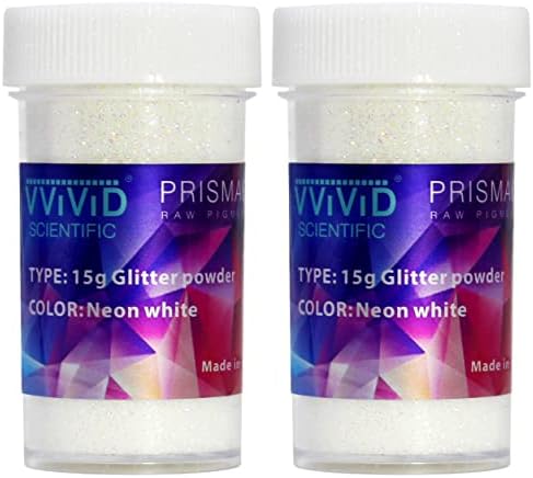 Vvivid prisma65 Glitter Neon Bijeli pigment u prahu 15g 2-pakovanje