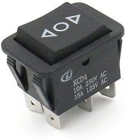 Trenutak 6 PIN DPDT dugmeta za uključivanje / isključivanje / na rocker prekidaču AC 250V / 10A 125V