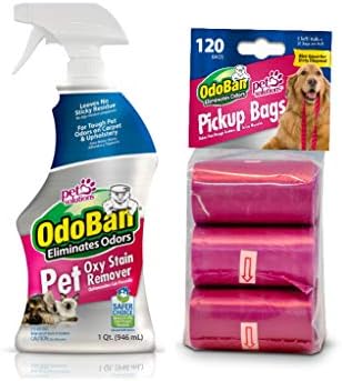 OdoBan pet Solutions Oxy sredstvo za uklanjanje mrlja i torbe za preuzimanje psećeg otpada, sprej od 32 unce