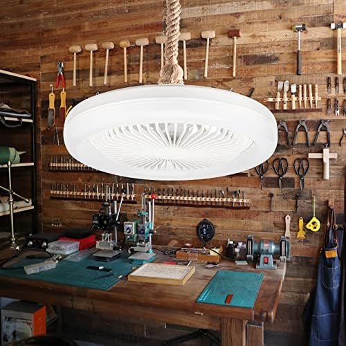 Yaoten zatvoreni stropni ventilator sa svjetlom, mini 10-inčnim stropnim ventilatorom za garažu, alatnu