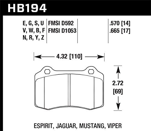 Hawk Performance HB194B. 570 HPS 5.0 disk kočioni jastučić