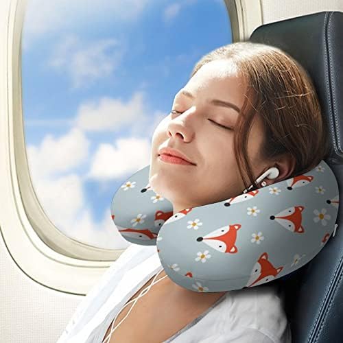 Slatka lisica i cvjetni putni jastuk za vrat jastuk u obliku pjene u obliku aviona jastuk za podršku za